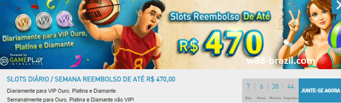 SLOTS DIÁRIO / SEMANA REEMBOLSO DE ATÉ R$ 470,00